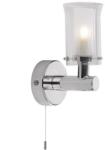 där lighting group Aplica Elba Bathroom Wall Light Polished Chrome Glass IP44 (ELB0750 DAR LIGHTING)