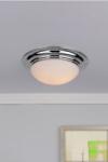 där lighting group Plafoniera Barclay Large Bathroom Flush Polished Chrome Opal Glass IP44 (BAR5050 DAR LIGHTING)