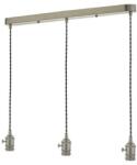 där lighting group Lampa suspendata 3 Light Bar Suspension Antique Chrome With Grey Cable (SPB3661 DAR LIGHTING)