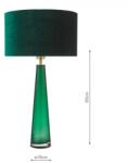 där lighting group Veioza Samara Table Lamp Green Glass Base Only (SAM4224 DAR LIGHTING)