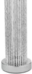 där lighting group Veioza Lazio Table Lamp Polished Chrome Silver Rod With Faux Silk Shade (LAZ4239 DAR LIGHTING)