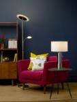 där lighting group Veioza Ingleby Table Lamp Polished Chrome And Brushed Chrome With Shade (ING4250 DAR LIGHTING)