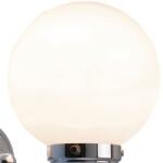 där lighting group Aplica Barclay Bathroom Wall Light Polished Chrome Opal Glass IP44 (BAR0750 DAR LIGHTING)