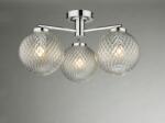 där lighting group Plafoniera Wayne Bathroom 3 Light Semi Flush Polished Chrome Glass IP44 (WAY5350 DAR LIGHTING)