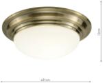 där lighting group Plafoniera Barclay Small Bathroom Flush Antique Brass Opal Glass IP44 (BAR5275 DAR LIGHTING)