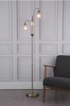 där lighting group Lampadar de podeaBoston 3 Light Floor Lamp Antique Brass Opaque Glass (BOS49 DAR LIGHTING)