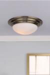 där lighting group Plafoniera Barclay Large Bathroom Flush Antique Brass Opal Glass IP44 (BAR5075 DAR LIGHTING)