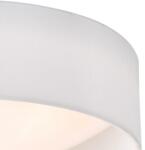 där lighting group Lampa tavan Nysa 2 Light Flush White Faux Silk 40cm (NYS502 DAR LIGHTING)