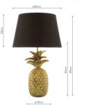 där lighting group Veioza Safa Pineapple Table Lamp Gold With Shade (SAF4235 DAR LIGHTING)