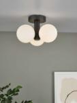 där lighting group Plafoniera Blake Bathroom 3 Light Semi Flush Matt Black Opal Glass (BLA5322 DAR LIGHTING)