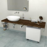  Sapho Avice mosdópult 150x49, 5 cm, sötét tölgy AV1511 (AV1511)