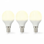 Nedis Szabályozható LED izzó - E14 - G45 - 6 W - 470 lm - 3 db (LBE14G452P3)