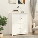 vidaXL Servantă, alb, 83x41, 5x100 cm, lemn masiv de pin (821508) Comoda