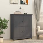 vidaXL Servantă, gri, 83x41, 5x100 cm, lemn masiv de pin (821509) Comoda