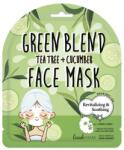 Look At Me Mască de față din țesătură cu ceai verde și extract de castravete - Look At Me Green Blend Tea Tree + Cucumber Face Mask 25 ml Masca de fata