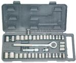  dugókulcs klt. , 3/8" és 1/4", 38db, műanyag dobozban - MBL 34040 (MBL 34040)