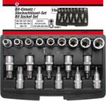 BGS technic Kraftmann Behajtófej-/dugókulcskészlet | belső hatszögletű 12, 5 mm (1/2") | T-profil (Torx)/E-profil | 19 darabos - BGS 95100 (BGS 95100)