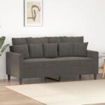 vidaXL Canapea cu 2 locuri, gri închis, 140 cm, catifea (348876) Canapea
