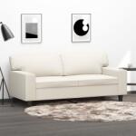 vidaXL Canapea cu 2 locuri, crem, 140 cm, piele ecologică (349012) Canapea