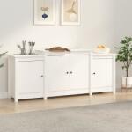 vidaXL Servantă, alb, 164x37x68 cm, lemn masiv de pin (821493) Comoda