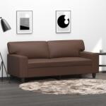 vidaXL Canapea cu 2 locuri, maro, 140 cm, piele ecologică (349013) Canapea
