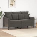 vidaXL Canapea cu 2 locuri, gri închis, 120 cm, catifea (348866) Canapea