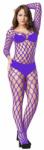 STD Bodystocking Plasa cu Ochiuri Mari Violet, S-L