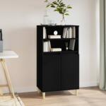vidaXL Dulap înalt, negru, 60x36x110 cm, lemn prelucrat (821221) Comoda