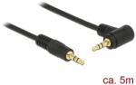 Delock Stereo Jack kábel 3.5 mm 3 pin apa > apa 5 m 90 fekete (83760) - dellaprint
