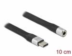 Delock FPC lapos csík kábel USB Type-C - Sztereó jack aljzat hüvely 10 cm (86942)