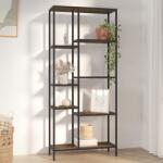 vidaXL Bibliotecă, 80x30x180 cm, oțel și lemn prelucrat (336360) Biblioteca