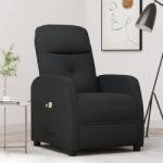 vidaXL Fotoliu de masaj cu ridicare, negru, material textil (3124795)