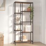 vidaXL Bibliotecă, 80x30x180 cm, oțel și lemn prelucrat (336359) Biblioteca