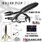 Herakles Rac HERAKLES Killer Flip 10cm, culoare Black Red Flake, 7buc/plic (ARHKFN04)