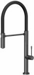 Quadron Baterie bucatarie cu pipa flexibila Quadron Unique T-Line Margot grafit metalizat (3623502_T1)