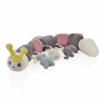 BabyJem Protectie laterala multifunctionala cu jucarii din plus babyjem caterpilar (culoare: roz) - bekid