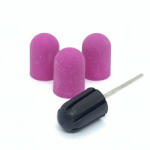 Global Fashion Set suport si 3 bucati smirghel rezerva freza electrica unghii, 16*25mm, lilac, granulatie 120