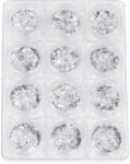 Global Fashion Set 12 paiete decorative pentru unghii, argintiu/camelion