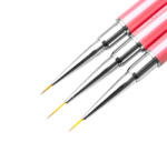 Global Fashion Set pensule cu varf subtire, par artificial, pentru pictura pe unghii cu cristale, marime 0, 00, 000, 3 piese