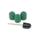 Global Fashion Set suport si 3 bucati smirghel rezerva pentru freza unghii, 13*19mm, verde, granulatie 100