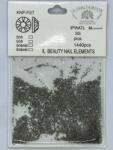 Global Fashion Set 1440 perle nail art, Global Fashion, auriu/clear
