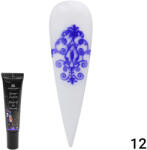 Global Fashion Gel vopsea pentru pictura si stamping Painting+Stamping cu sclipici 8ml, 12