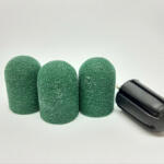 Global Fashion Set suport si 3 bucati smirghel rezerva pentru freza electrica unghii, 10*15mm, verde, granulatie 100
