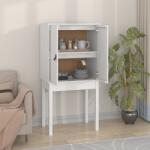 vidaXL Dulap înalt, alb, 60x40x120 cm, lemn masiv de pin (821745) Comoda
