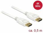 Delock Kábel Displayport 1.2 dugó > Displayport dugó 4K 60 Hz 0, 5 m (85507)
