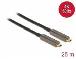 Delock Aktív optikai video kábel USB-C csatlakozóval 4K 60 Hz 25 m hosszú (84126) - dellaprint