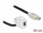 Delock Keystone modul, mini DisplayPort-csatlakozóhüvely 110 > mini DisplayPort-csatlakozódugó, káb (86860)