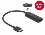 Delock Adapter HDMI-A-dugós csatlakozó - DisplayPort-csatlakozóhüvely 4K 60 Hz (63206)
