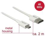 Delock Kábel Nagysebességű HDMI Ethernettel - HDMI-A-csatlakozódugó > HDMI Micro-D-csatlakozódugó, 3 (85151)
