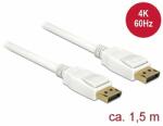 Delock Kábel Displayport 1.2 dugó > Displayport dugó 4K 60 Hz 1, 5 m (85509)